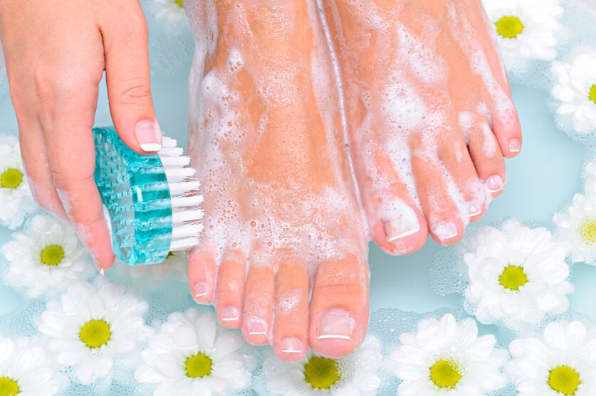 Washing your feet regularly is a great way to prevent nail fungus